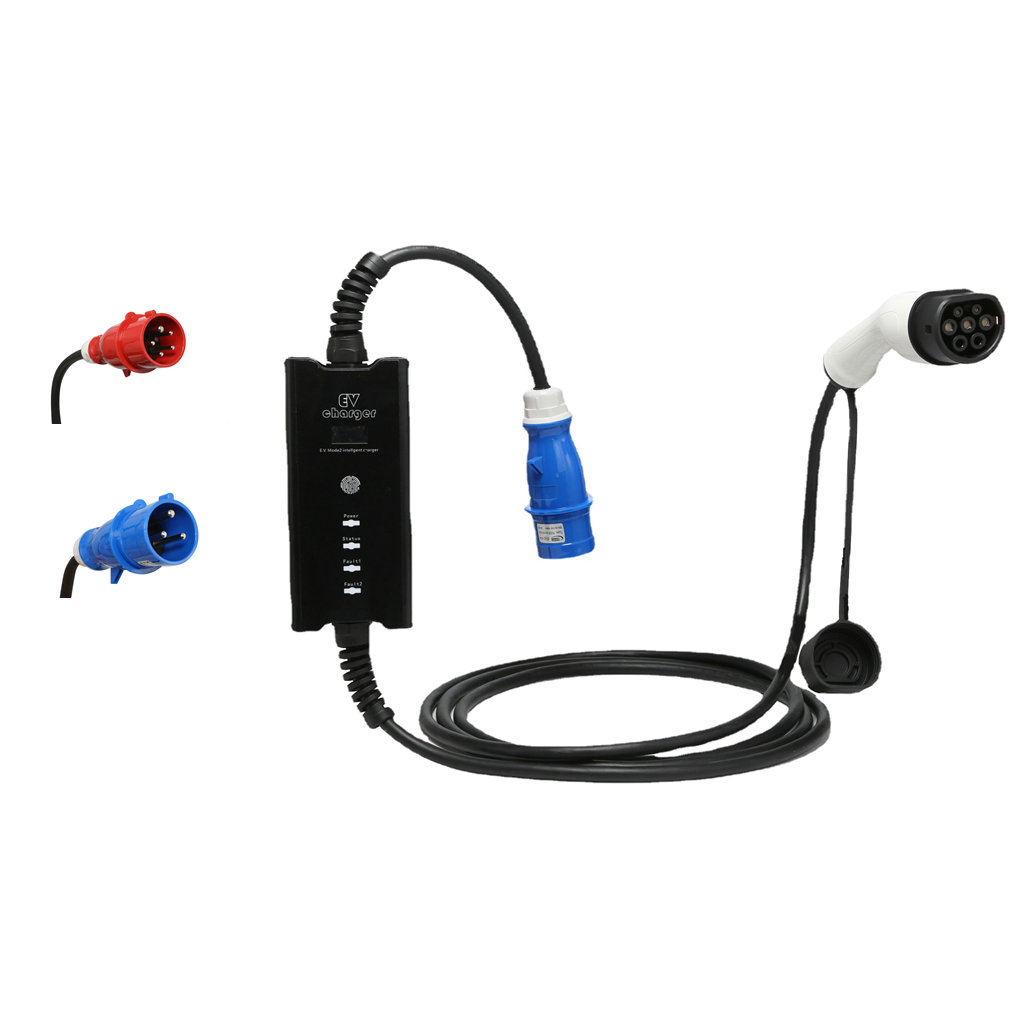 Type 2 Portable Ev Charger 11Kw Cee - Домашнее зарядное устройство для электромобилей, регулируемое,